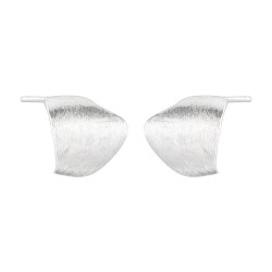 Silber Ohrstecker Gebürstet 