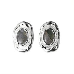 Silber Ohrstecker Labradorit 