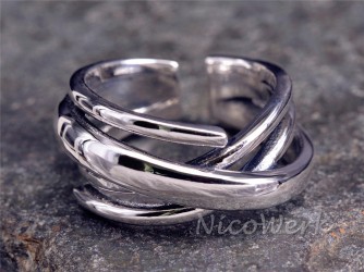 Silberring Gewickelt 