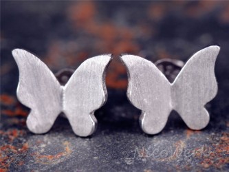 Silber Ohrstecker Schmetterling 