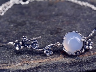 Silberarmband Chalcedon 