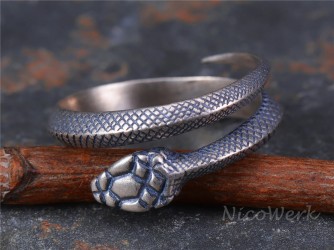 Silberring Schlange 