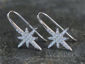 Silber Ohrringe Polarstern 