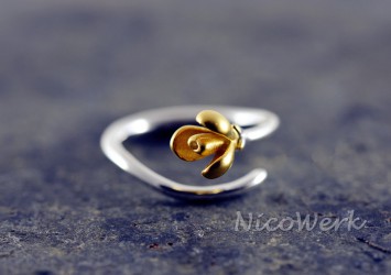 Silberring -  Kollektion "Flore" 