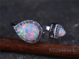 Silberring Opal 
