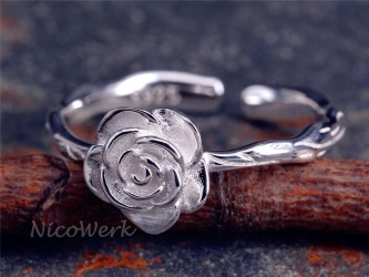 Silberring Rose 
