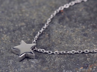 Silberkette mit Anhänger Stern 