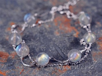 Silberarmband Mondstein 