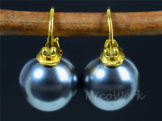 Silber Ohrringe Perle 