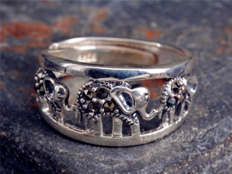 Silberring Elefant 