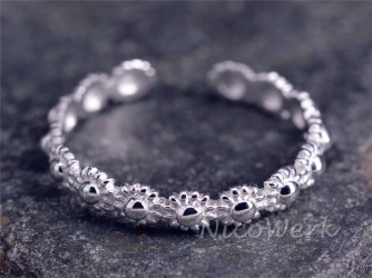 Silberring Sonnenblume 