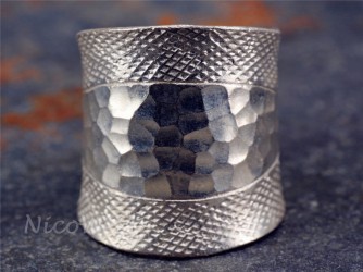 Silberring Gehämmert 