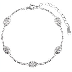 Silberarmband mit Stein 