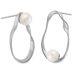 Silber Ohrringe Perle 