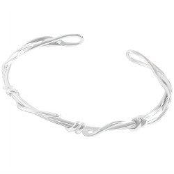Silber Armreif geflochten 