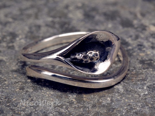 Silberring Blume 