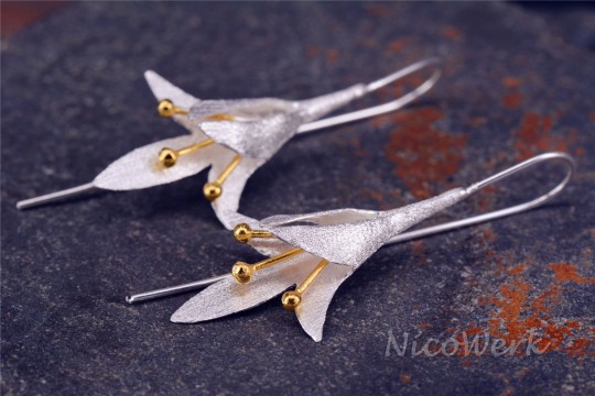 Silber Ohrringe - Kollektion "FLORE" 