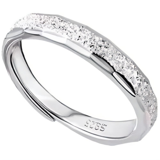 Silberring glitzernd 