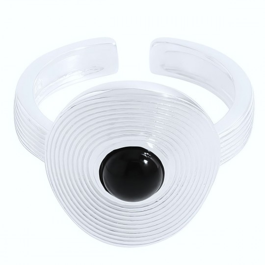 Ring Silber 925 Damen - Verstellbarer Silberring Damen 925 Silber mit Stein 