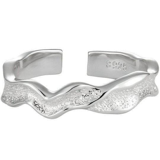 Silberring Welle 