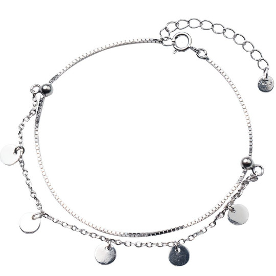 Silber Fußkette Schlicht 