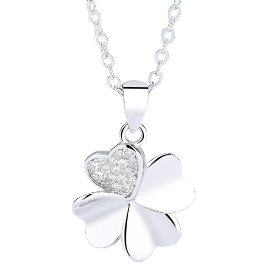 Silberkette Blume 