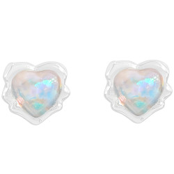 Silber Ohrstecker Herz 