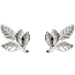 Silber Ohrstecker Blatt 