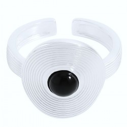 Ring Silber 925 Damen - Verstellbarer Silberring Damen 925 Silber mit Stein 