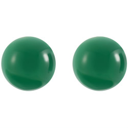 Ohrringe Silber 925 Stecker - Ohrstecker Silber 925, Silber Ohrringe Damen aus rundem grünem Achat 