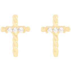 Silber Ohrstecker Kreuz 